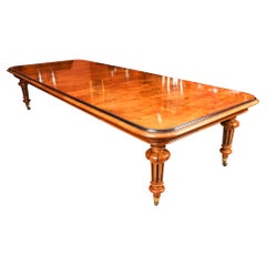Antique Victorian Pollard Oak Extending Dining Table 19th Century