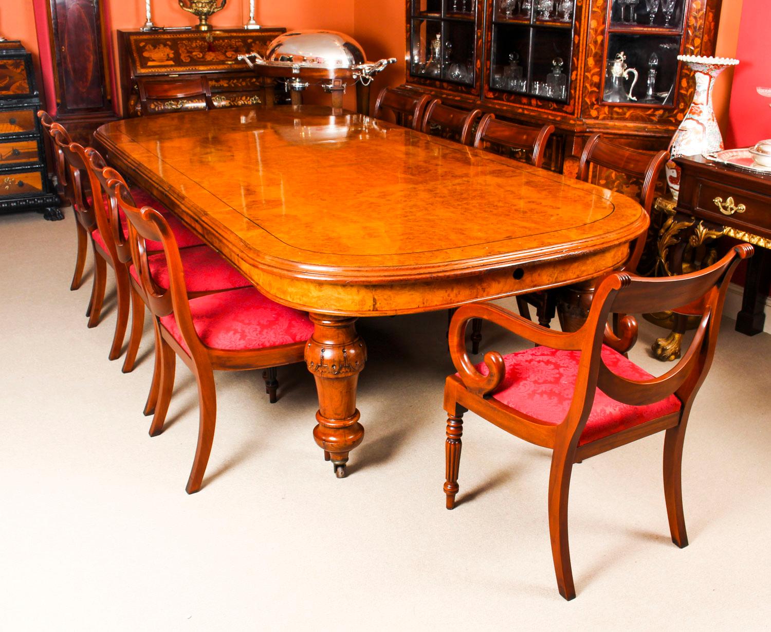 antique oak extending dining table