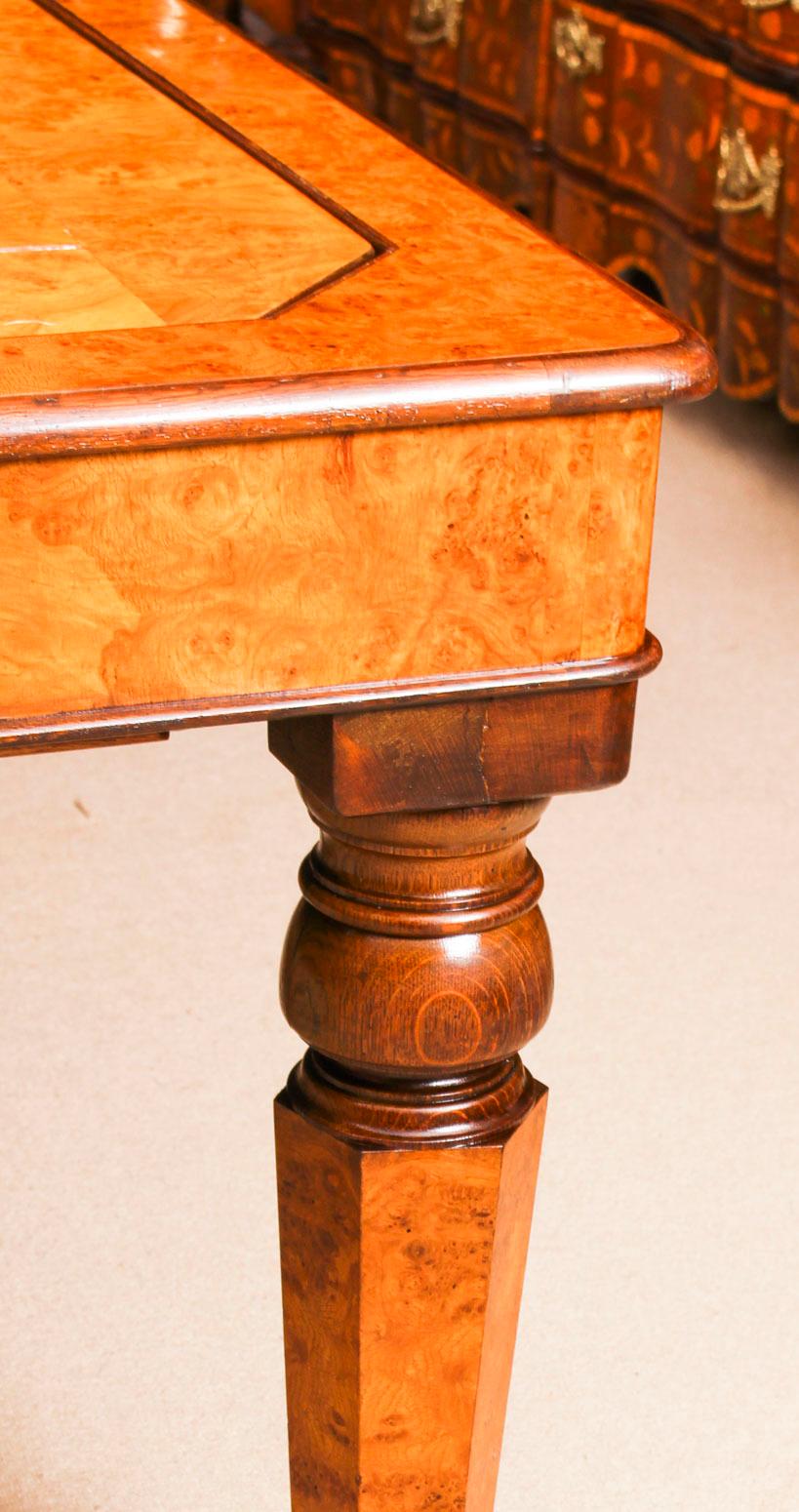 Mahogany Antique Victorian Pollard Oak Rollover Snooker or Dining Table 19th Century