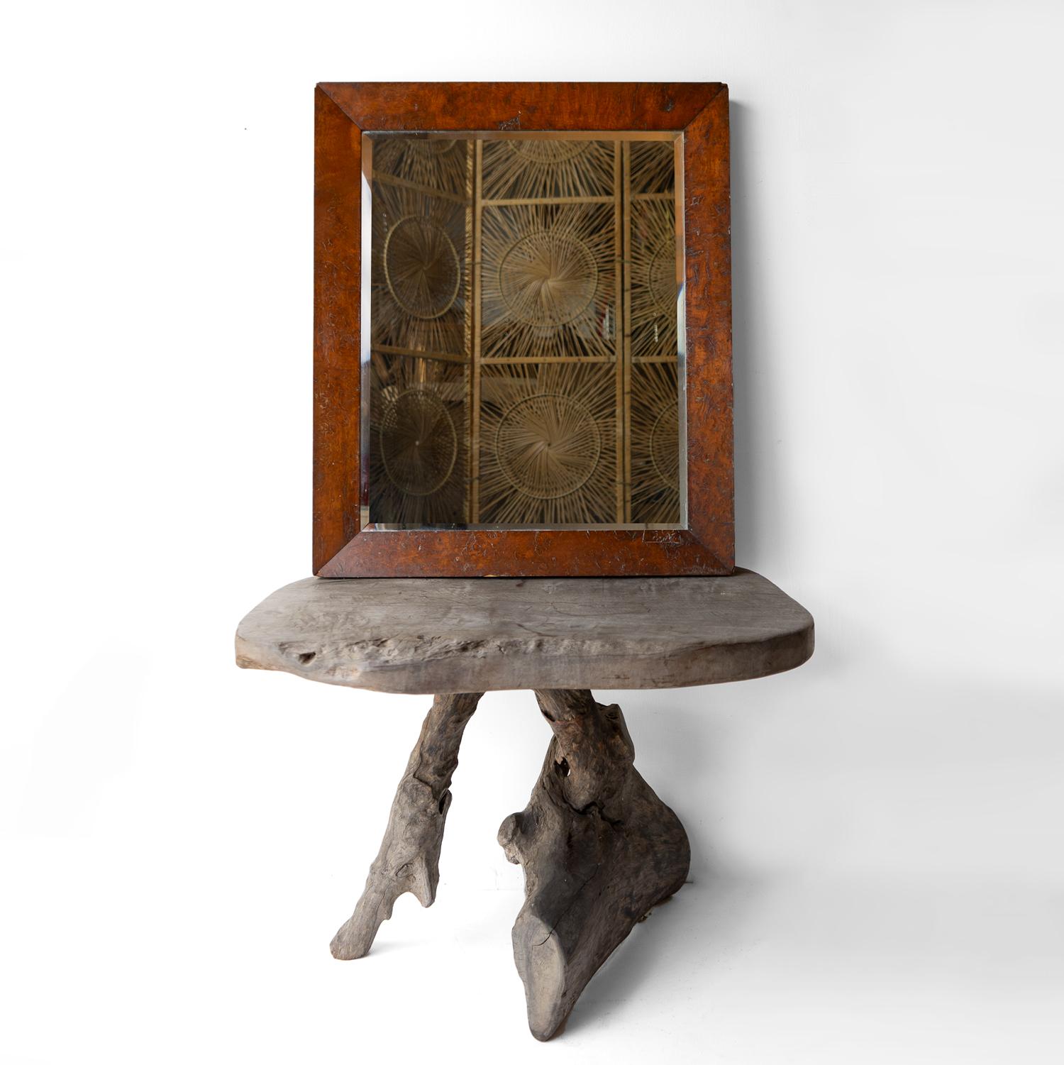 Wood Antique Victorian Pollard Oak Wall/Table Mirror, 19th Century For Sale