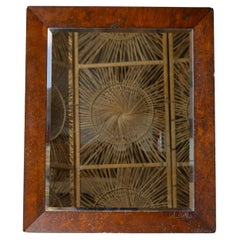 Antique Victorian Pollard Oak Wall/Table Mirror, 19th Century