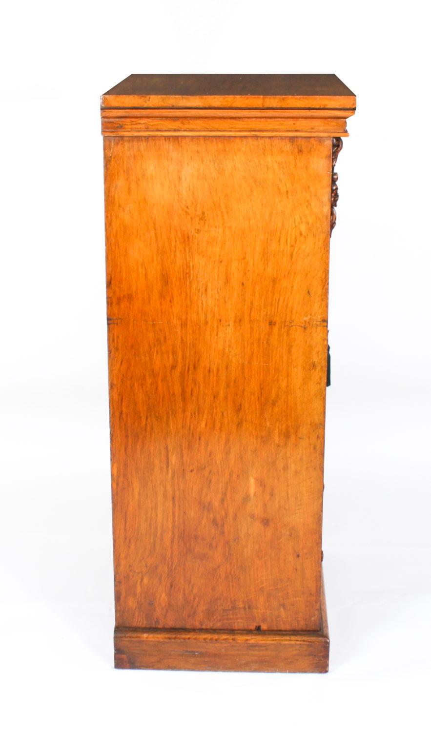 Antique Victorian Pollard Oak Wellington Chest by Edwards & Roberts 19th Century For Sale 11
