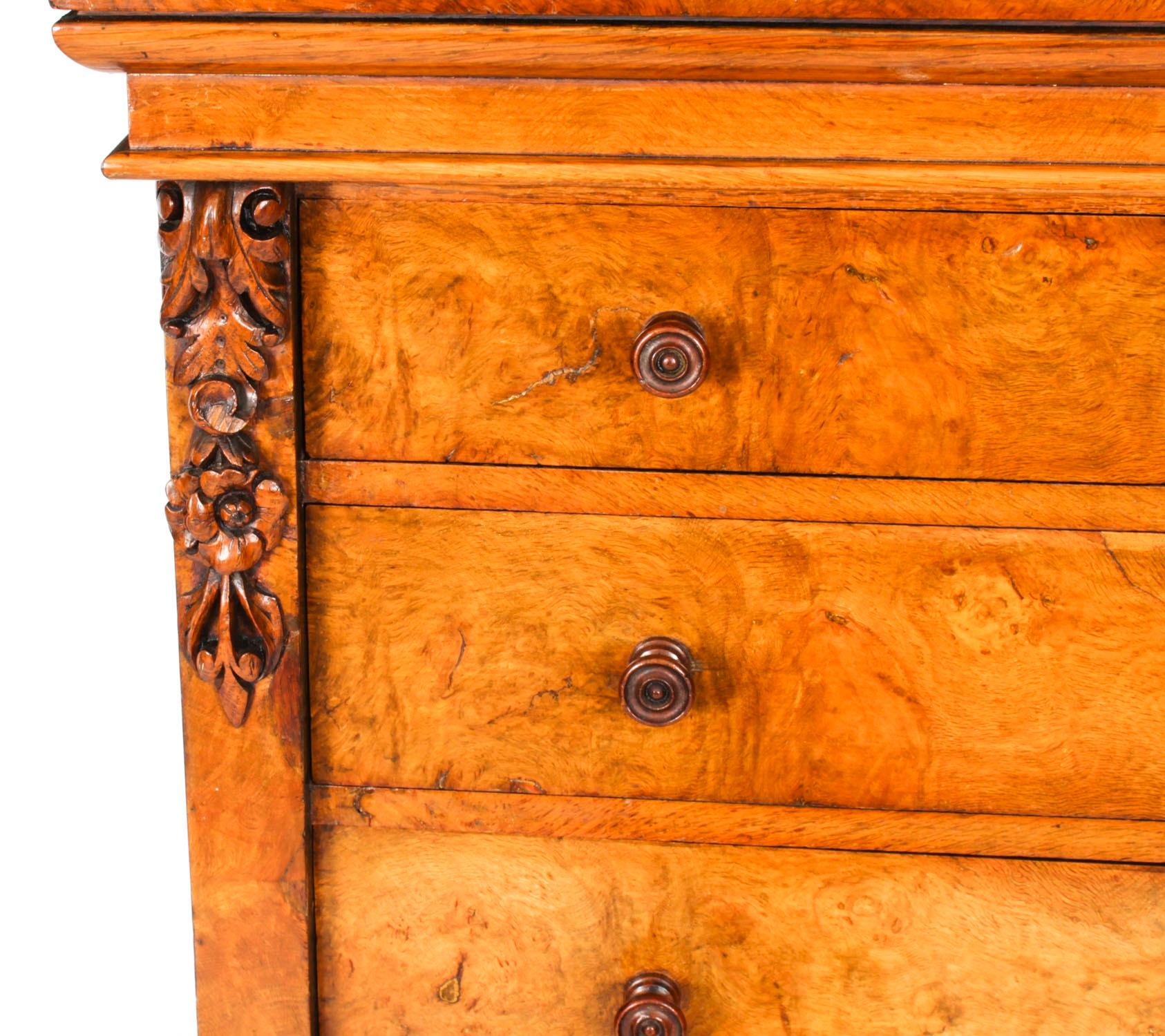 Antique Victorian Pollard Oak Wellington Chest by Edwards & Roberts 19th Century For Sale 4
