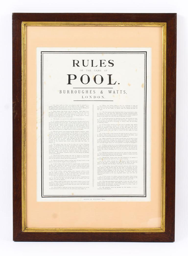 Anglais Planche de score de piscine victorienne ancienne et 2 tirages Palmer & Sons-Joe Davis en vente