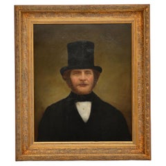 Antique Victorian Portrait of a Gentleman Oil Painting