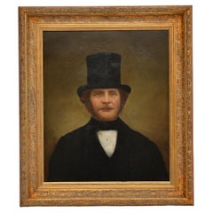 Antique Victorian Portrait of a Gentleman Oil Painting