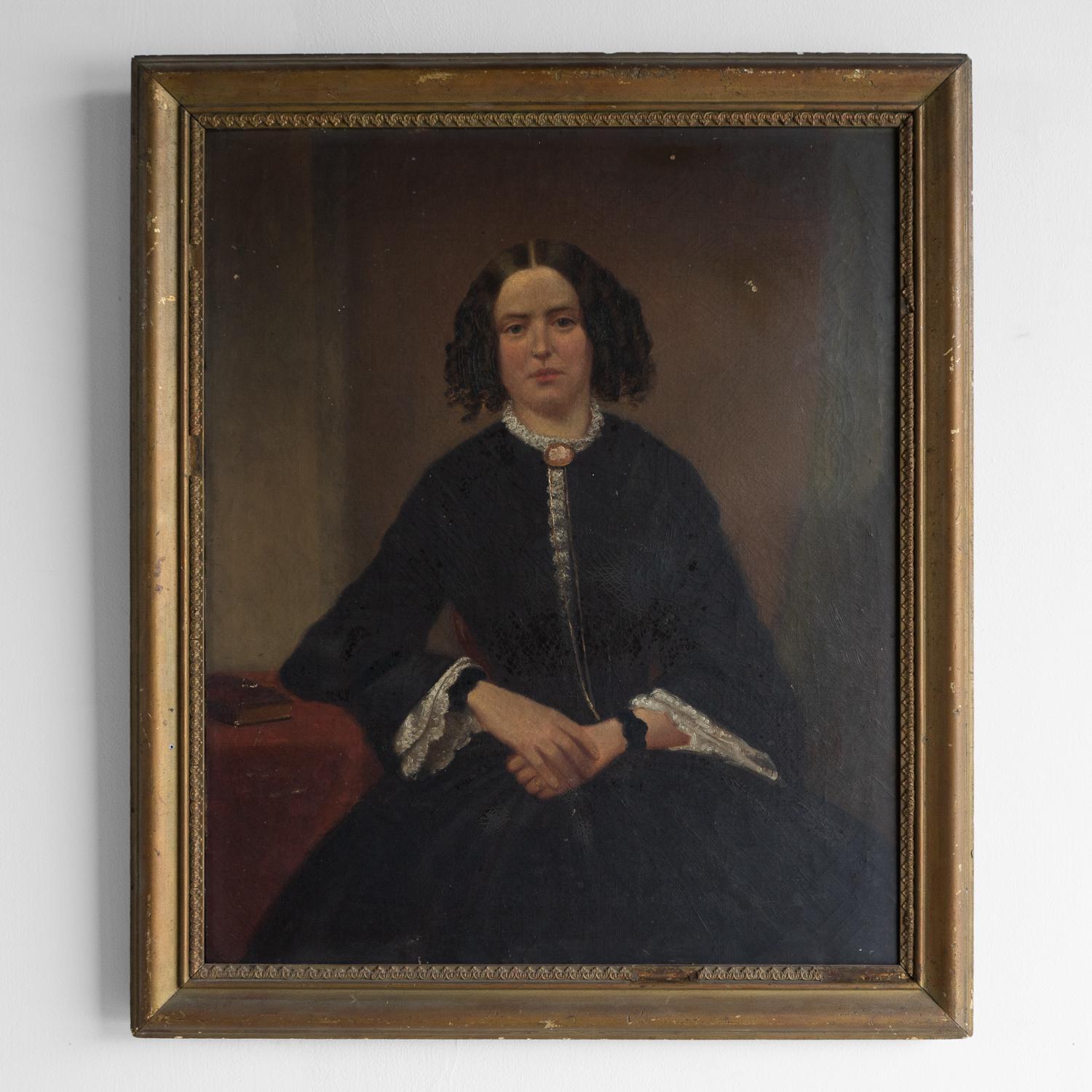 Antique Victorian Portrait Of A West Country Woman, Original Oil Painting 19Th C In Good Condition In Bristol, GB