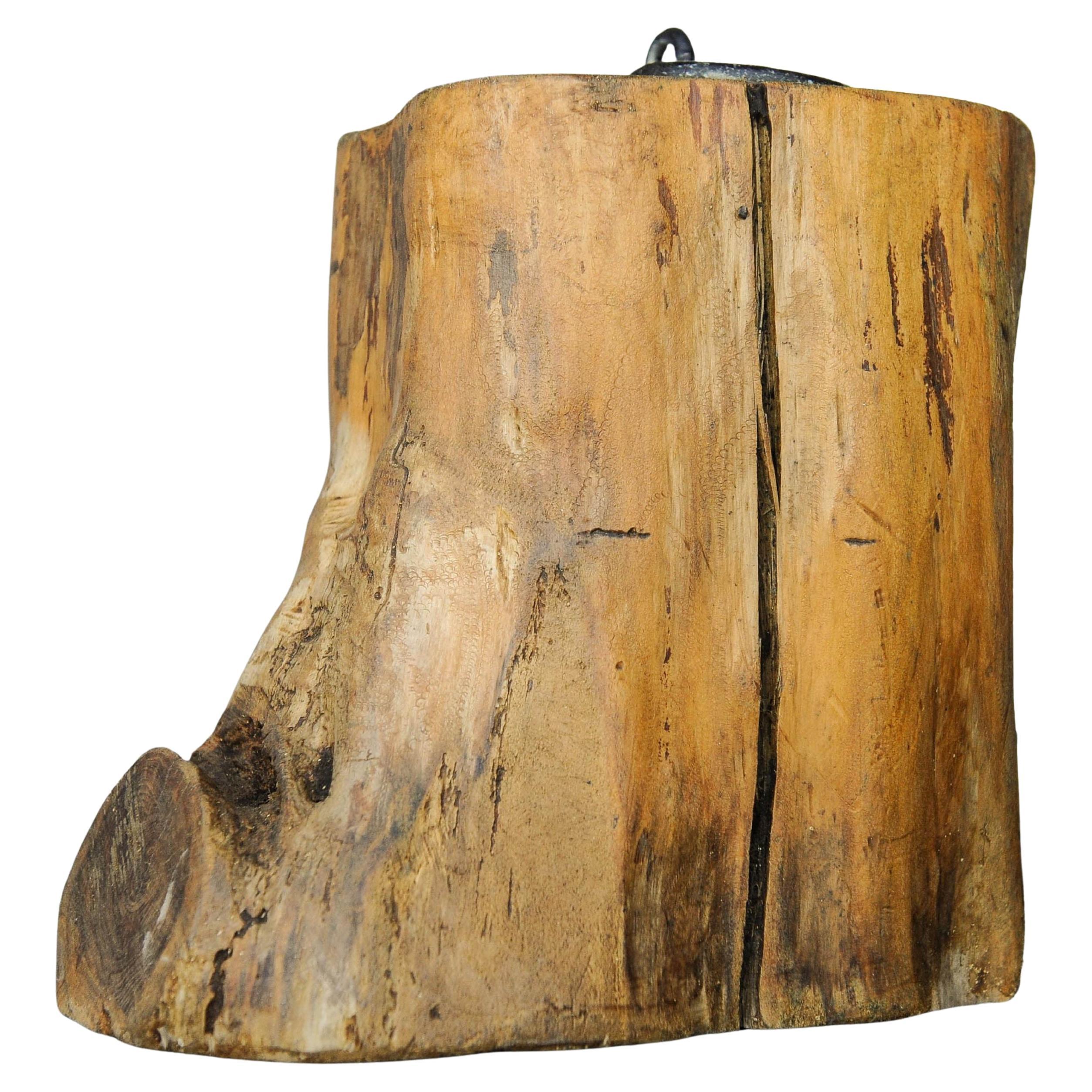 Antiker viktorianischer, primitiver, handgeschnitzter, organischer, handgeschnitzter Holz-Türstopper aus Holz (Britisch) im Angebot