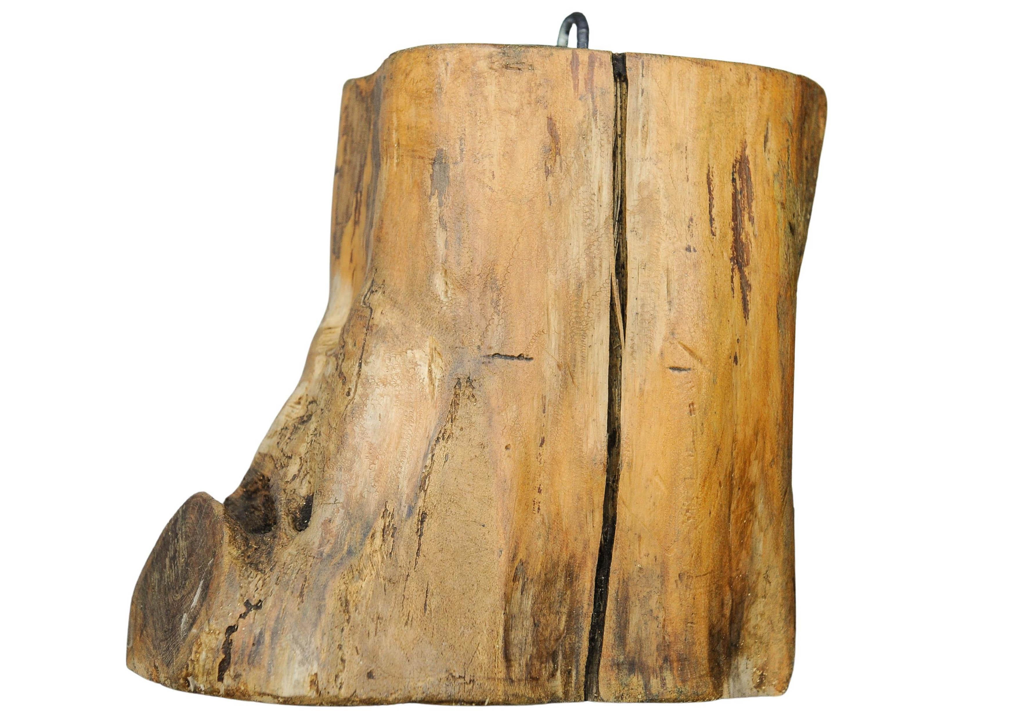 Antiker viktorianischer, primitiver, handgeschnitzter, organischer, handgeschnitzter Holz-Türstopper aus Holz (Eisen) im Angebot