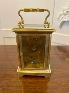 Antique Victorian Quality Brass Carriage Clock
