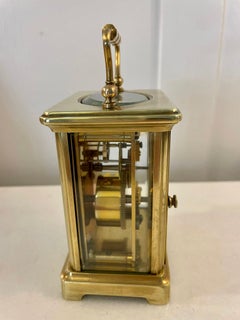 Antique Victorian Quality Brass Carriage Clock