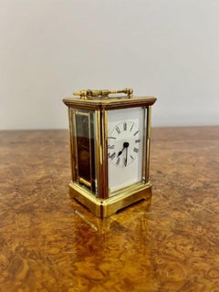 Antique Victorian quality brass carriage clock