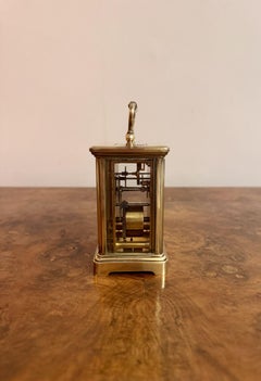 Antique Victorian quality brass carriage clock