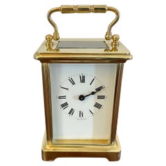 Antique Victorian Quality Brass Carriage Clock