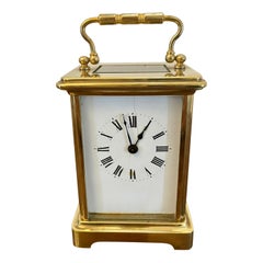 Antique Victorian Quality Brass Carriage Clock