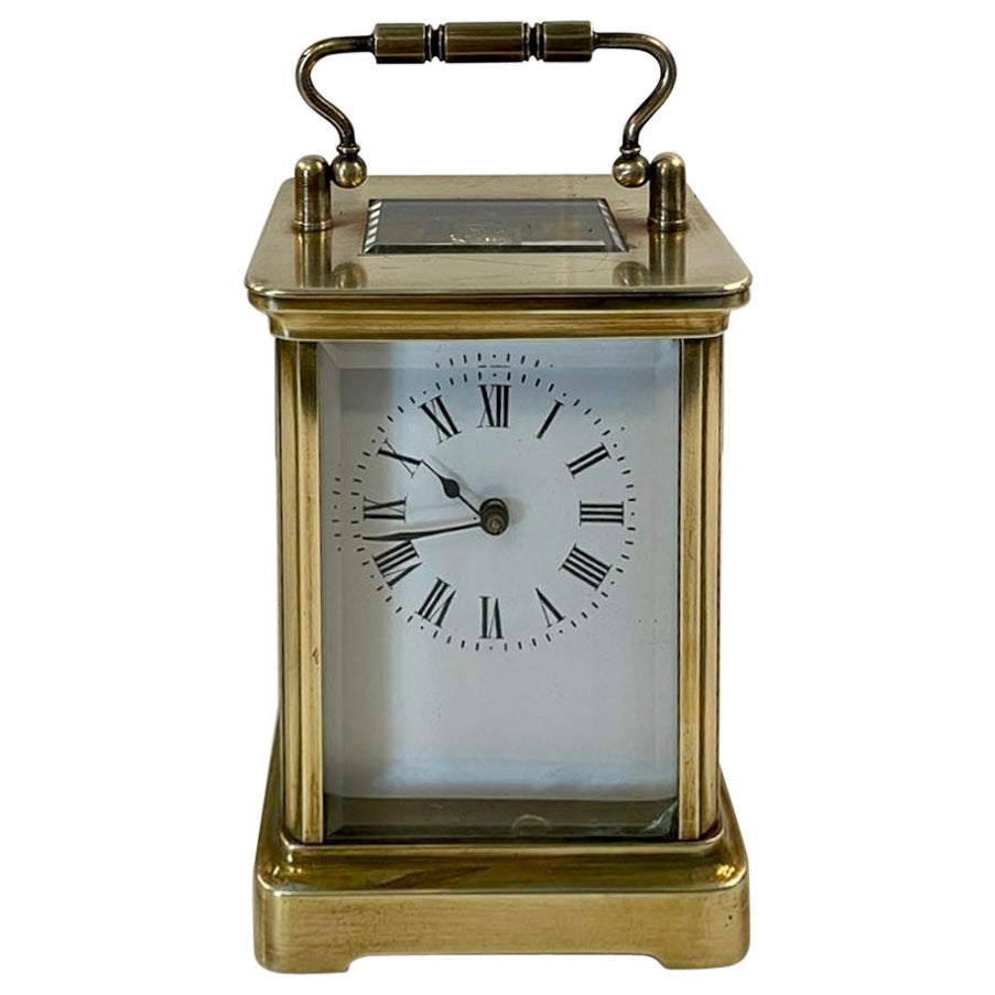 Horloge ancienne en laiton de qualité victorienne