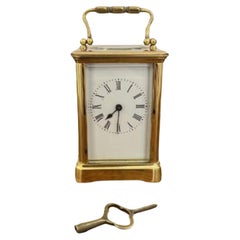 Antique Victorian quality brass carriage clock 