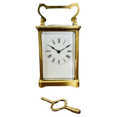 Vintage Victorian quality brass carriage clock 