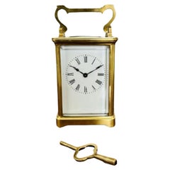 Antique Victorian quality brass carriage clock