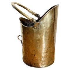 Antique Victorian quality brass coal scuttle