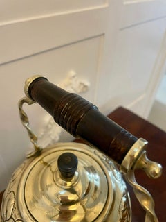 Antique Victorian Quality Brass Spirit Kettle on Stand