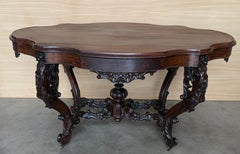 Antique Victorian Quality Burr Walnut Centre Table