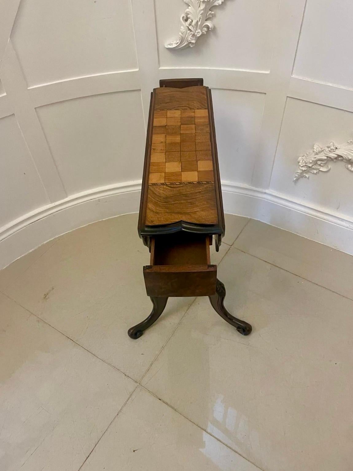19th Century Antique Victorian Quality Burr Walnut Chess Table  For Sale