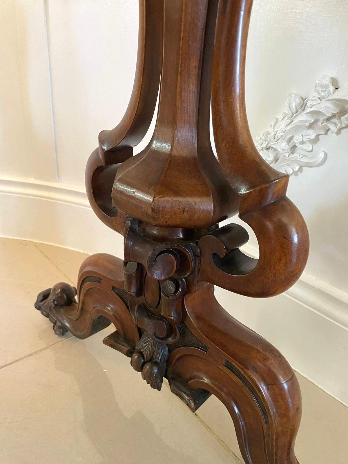 Antique Victorian Quality Burr Walnut Freestanding Centre Table For Sale 6