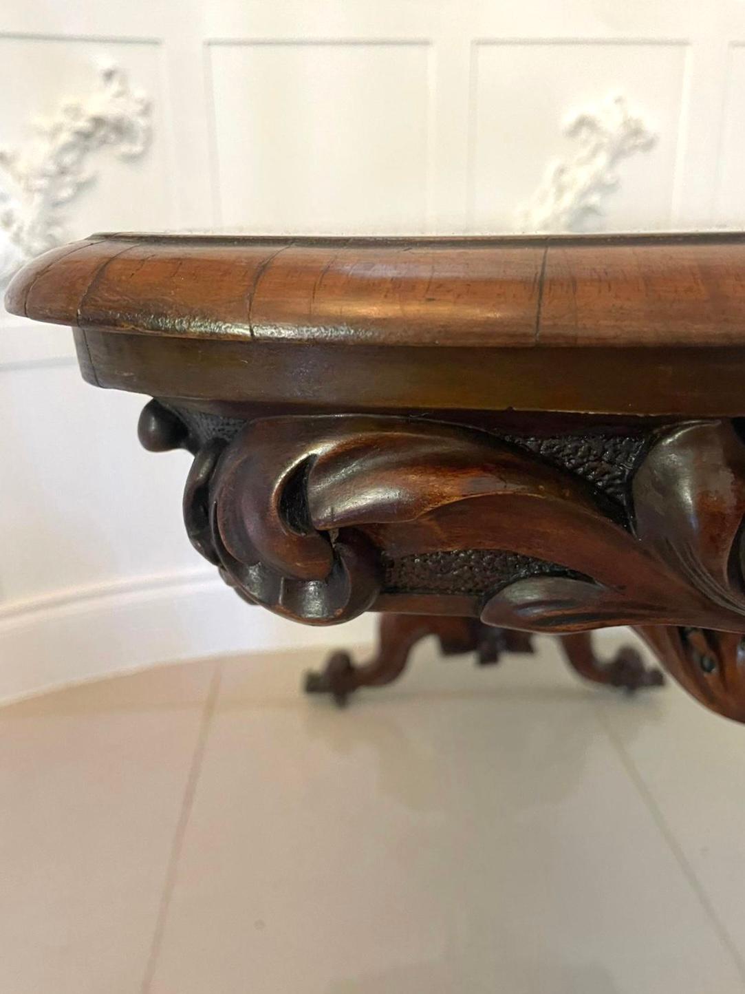Antique Victorian Quality Burr Walnut Freestanding Centre Table For Sale 9