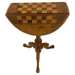 Antique Victorian Quality Burr Walnut Games Table