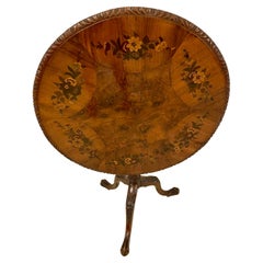 Antique Victorian Quality Burr Walnut Marquetry Inlaid Centre Table