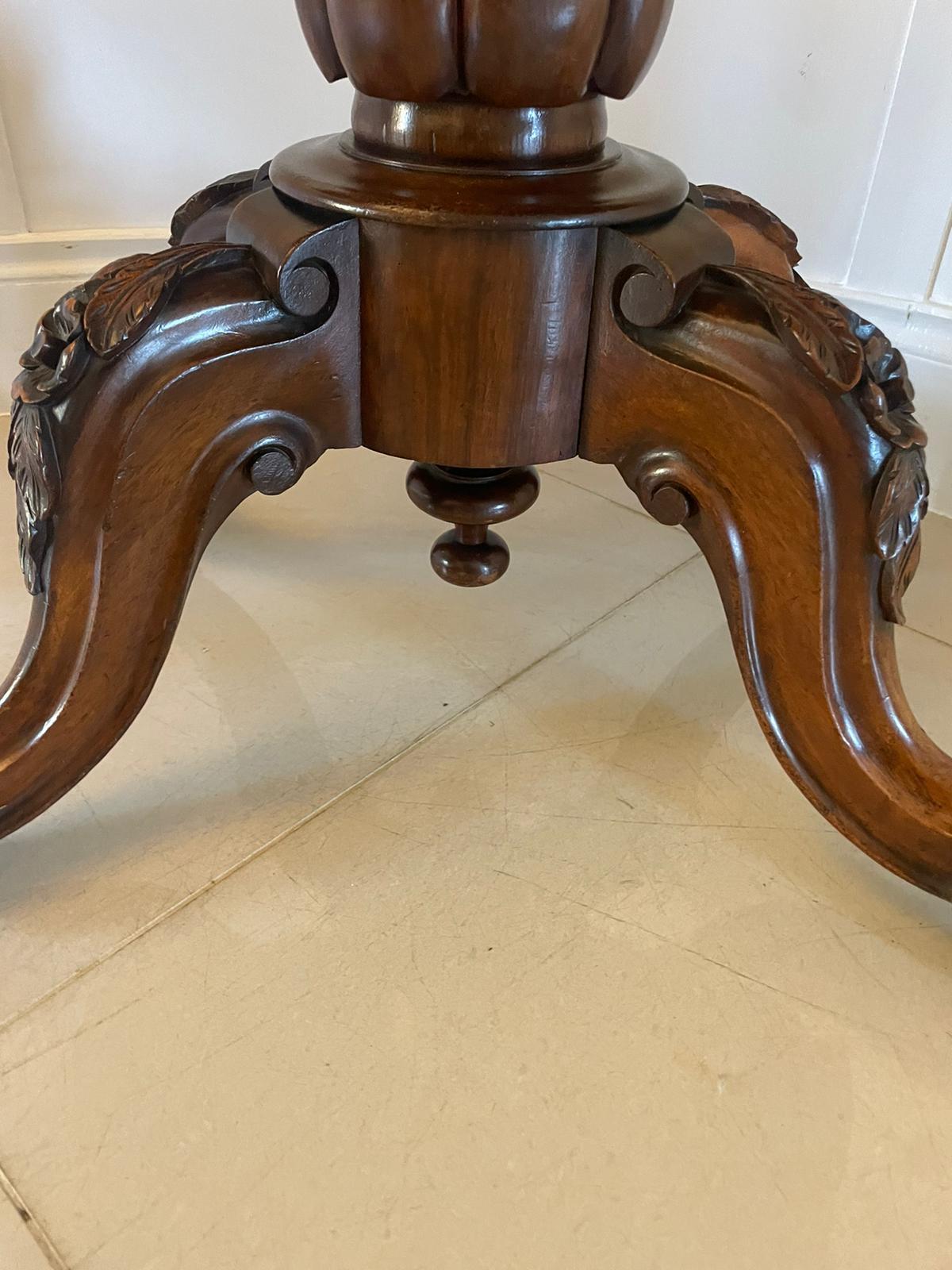 Antique Victorian Quality Burr Walnut Serpentine Shaped Card/Console Table For Sale 6