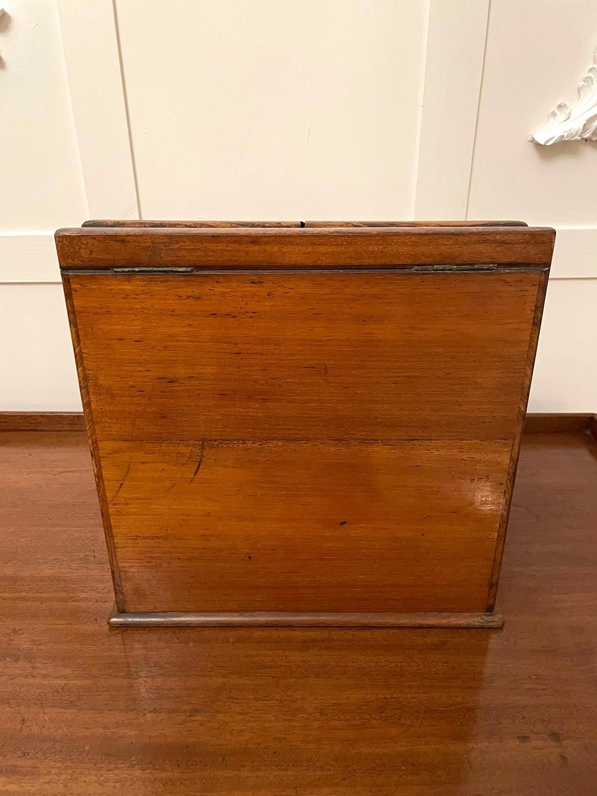 ​​Antique Victorian Quality Burr Walnut Stationery Box 4