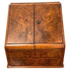 ​​Antique Victorian Quality Burr Walnut Stationery Box