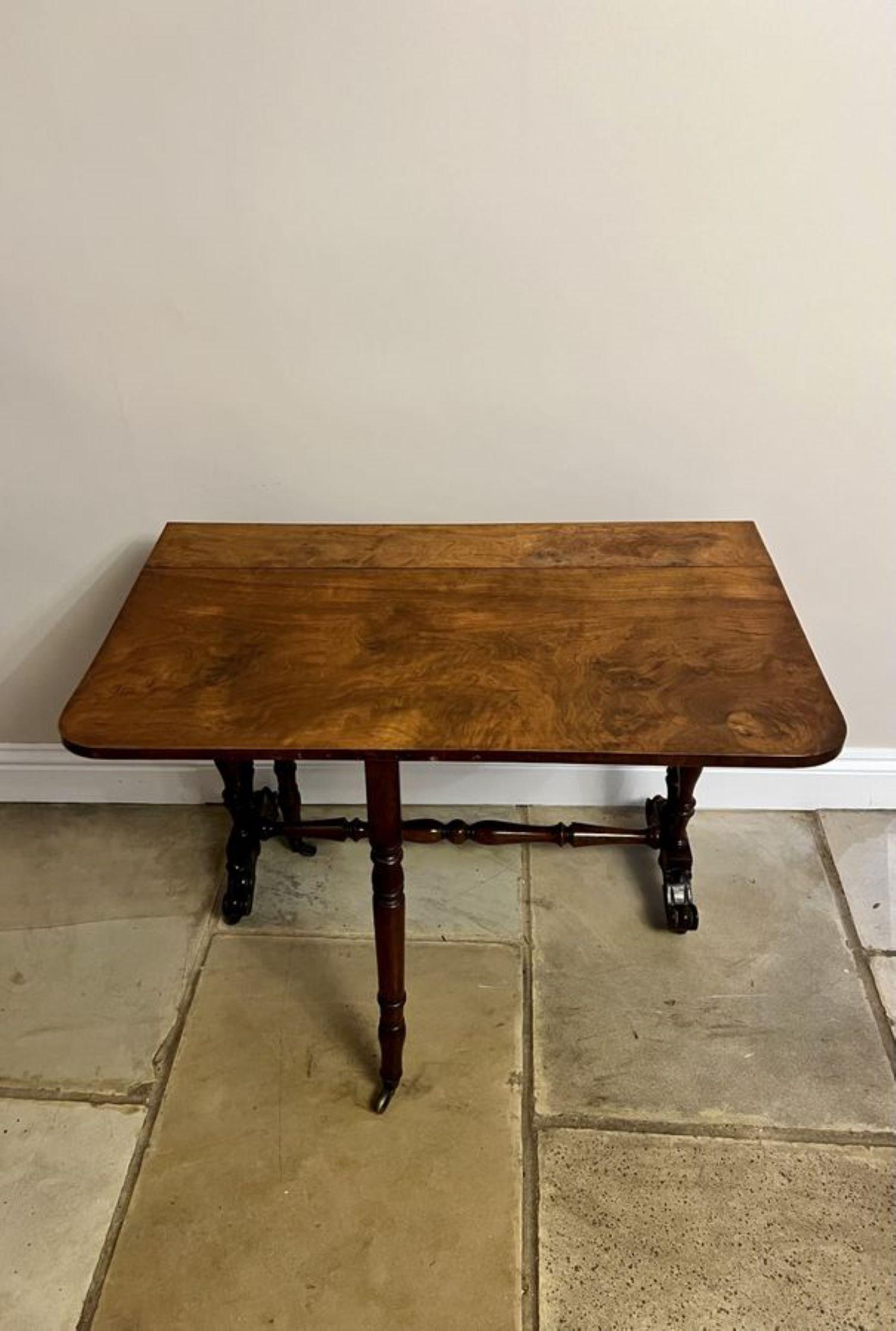 19th Century Antique Victorian quality burr walnut Sutherland table  For Sale