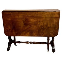 Antique Victorian quality burr walnut Sutherland table