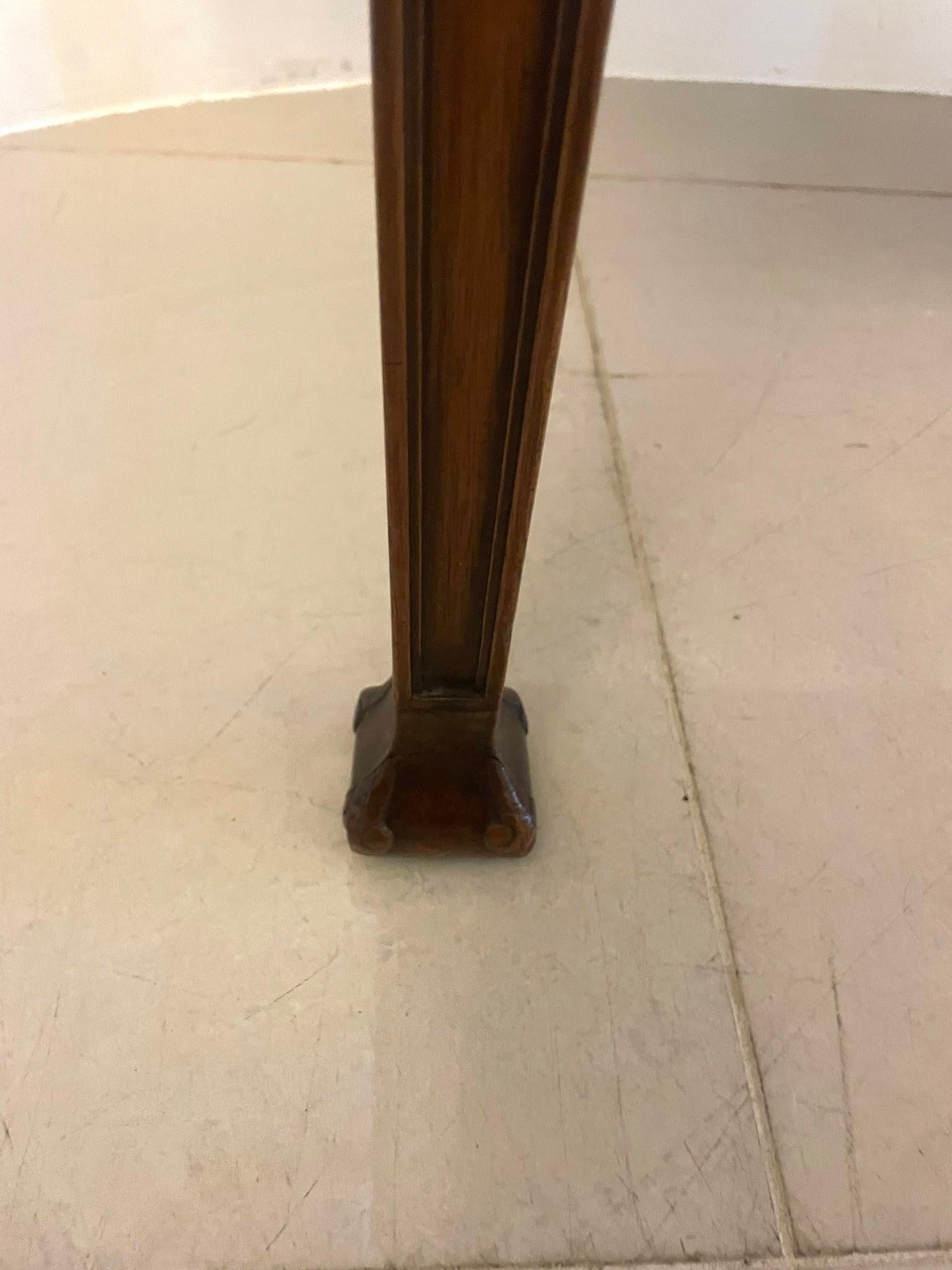 Antique Victorian Quality Carved Figured Mahogany Serving/Console Table For Sale 3