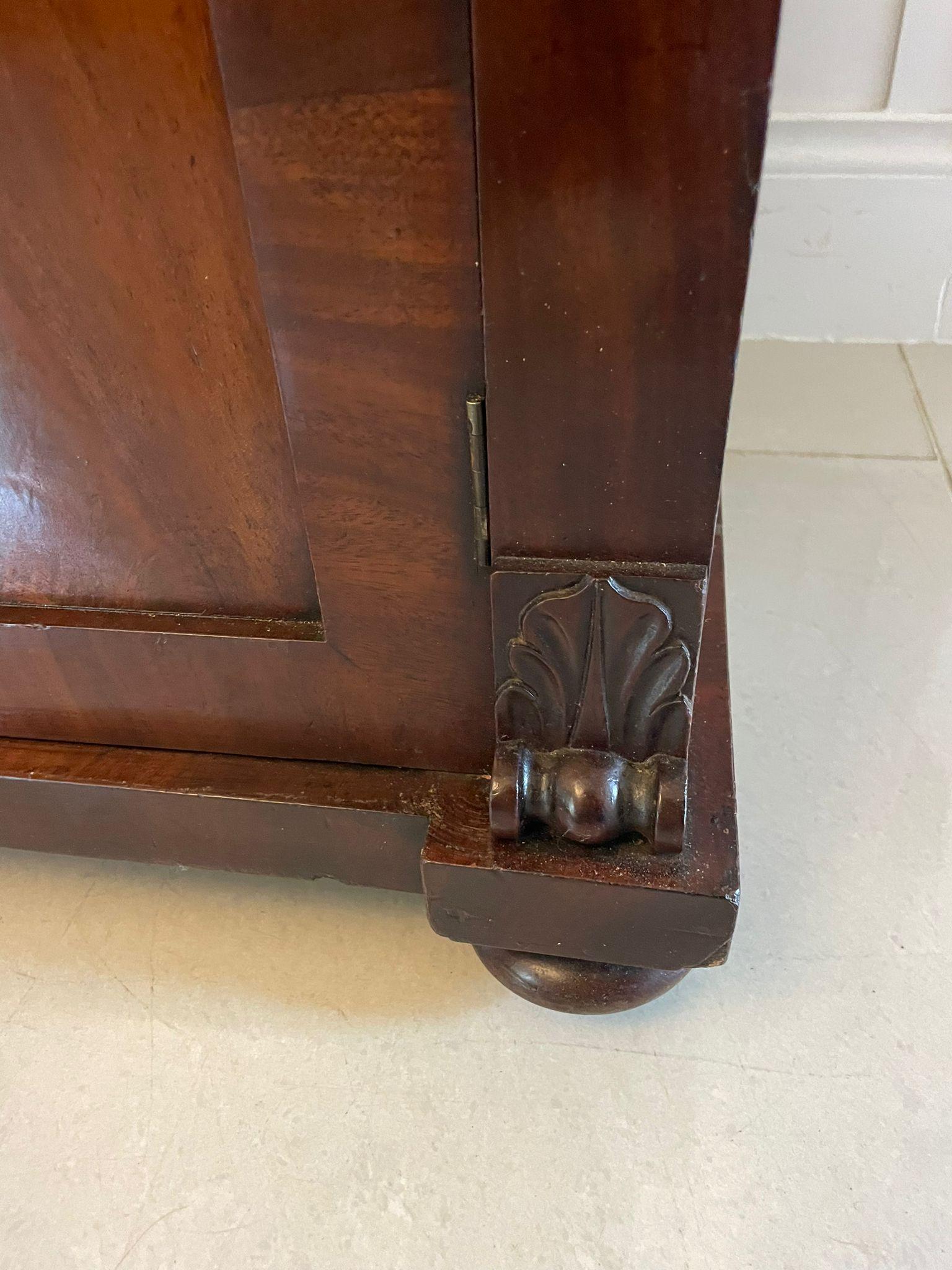 Antique Victorian Quality Carved Figured Mahogany Sideboard For Sale 6