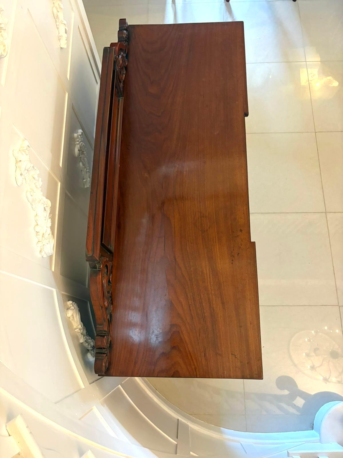 Antique Victorian Quality Carved Figured Mahogany Sideboard For Sale 2