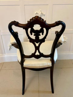 Antique Victorian Quality Carved Mahogany Desk Chair