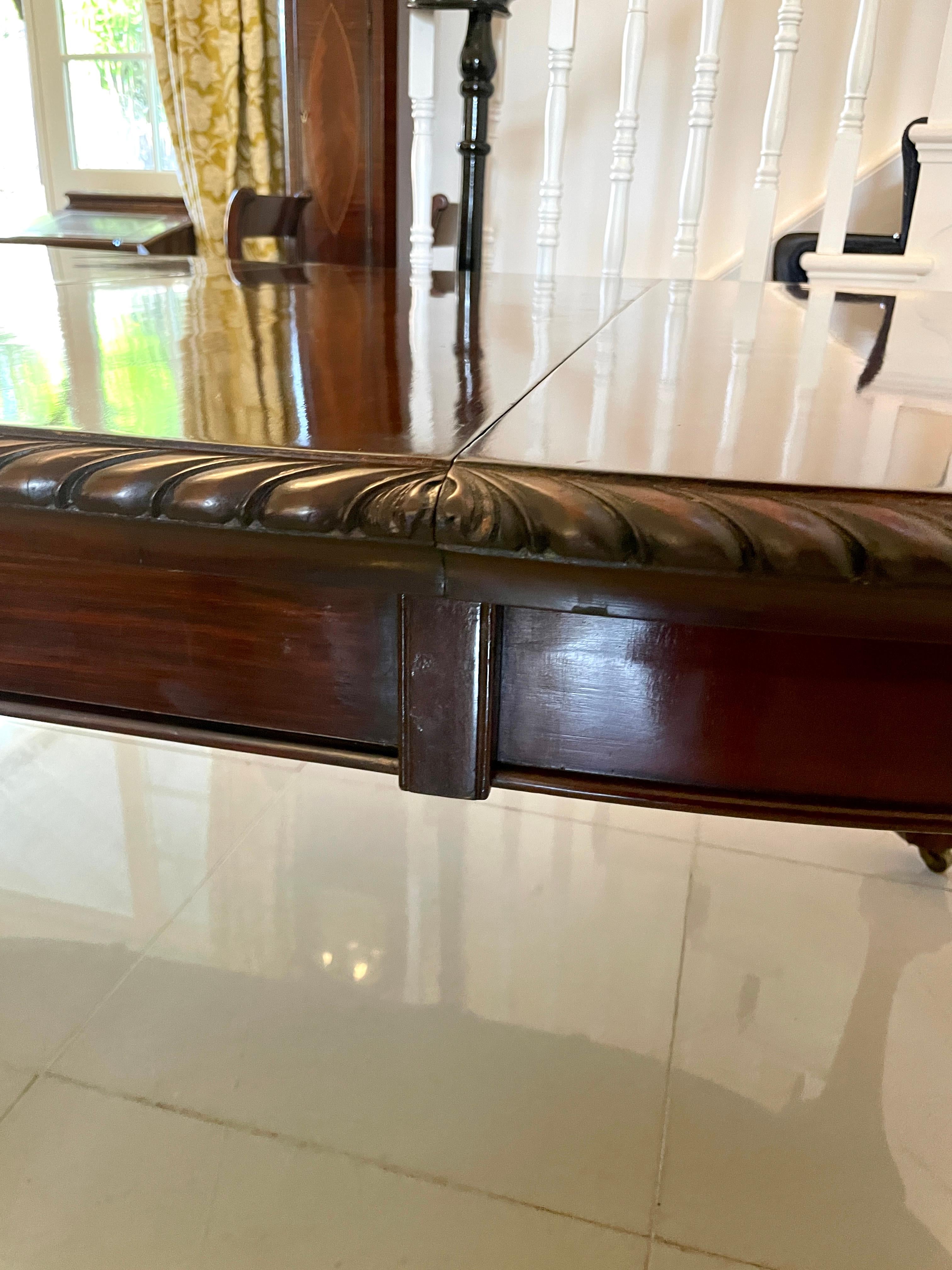 Antique Victorian Quality Carved Mahogany Extending Dining Table 9