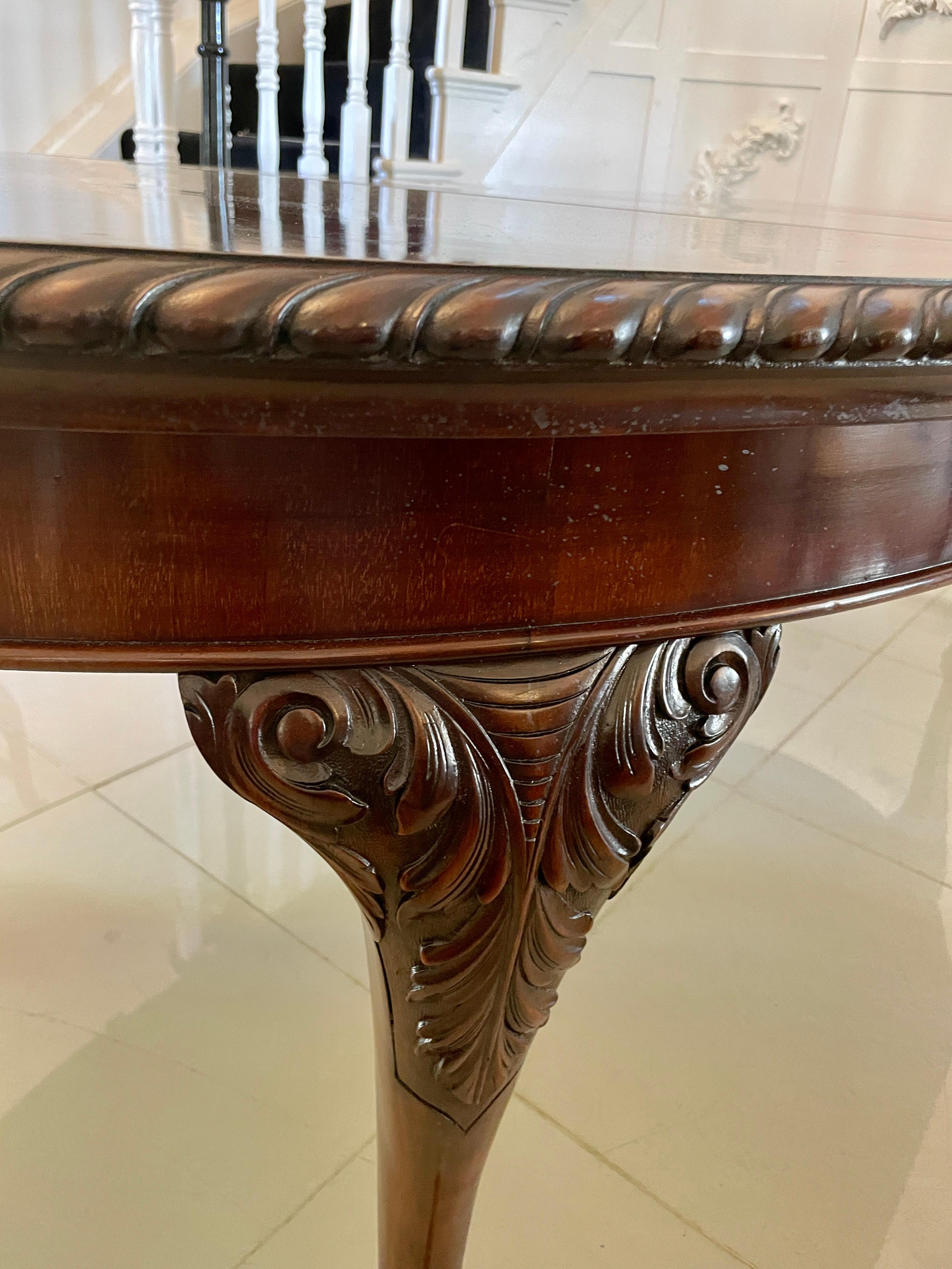 Antique Victorian Quality Carved Mahogany Extending Dining Table 12