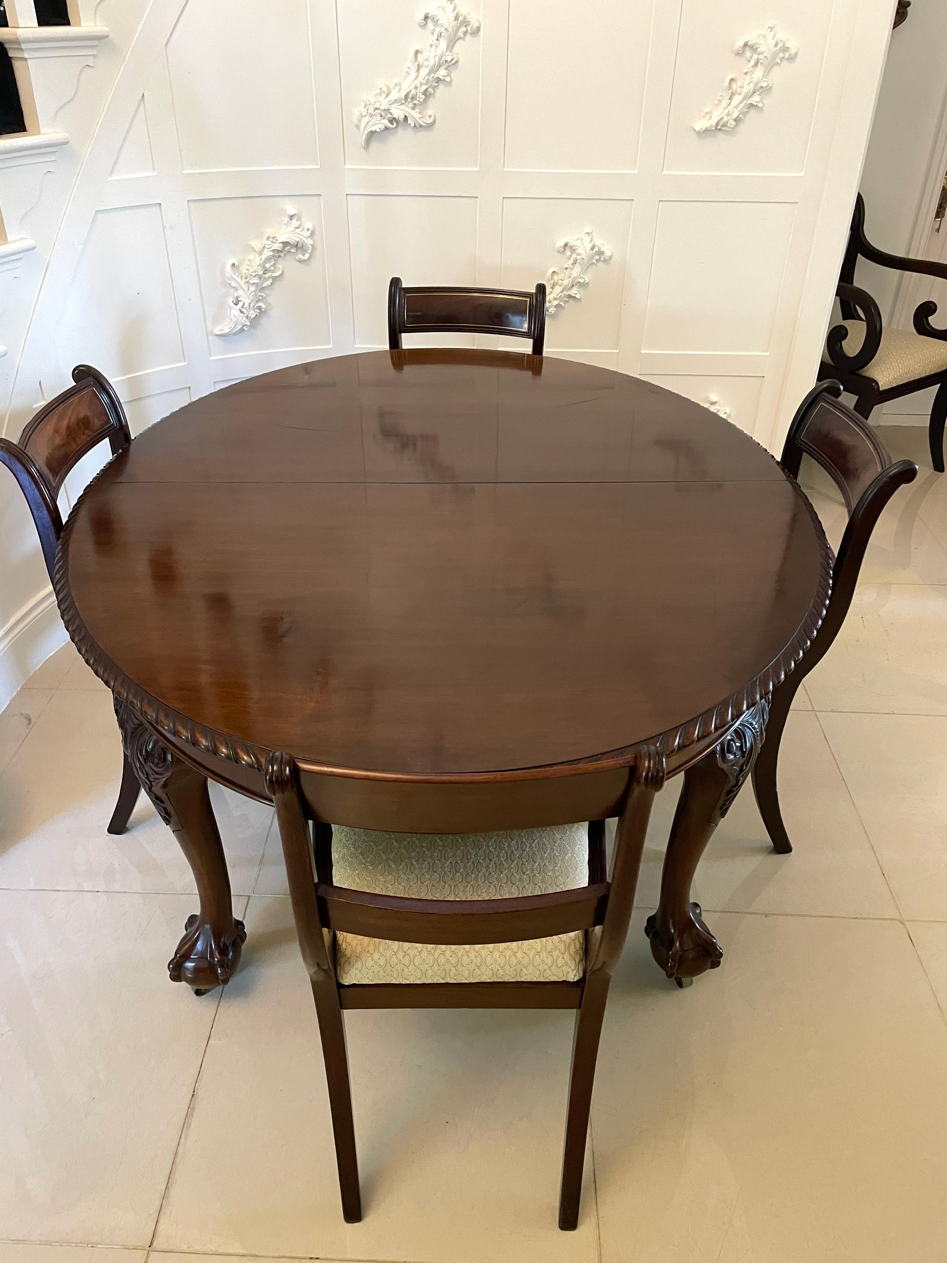 Antique Victorian Quality Carved Mahogany Extending Dining Table 1