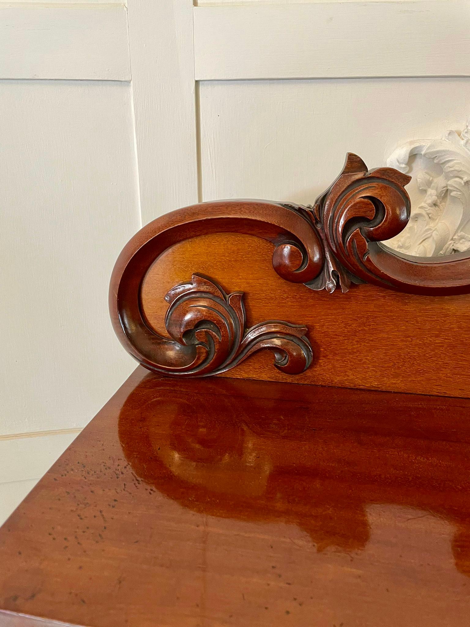 Antique Victorian Quality Carved Mahogany Sideboard  For Sale 2