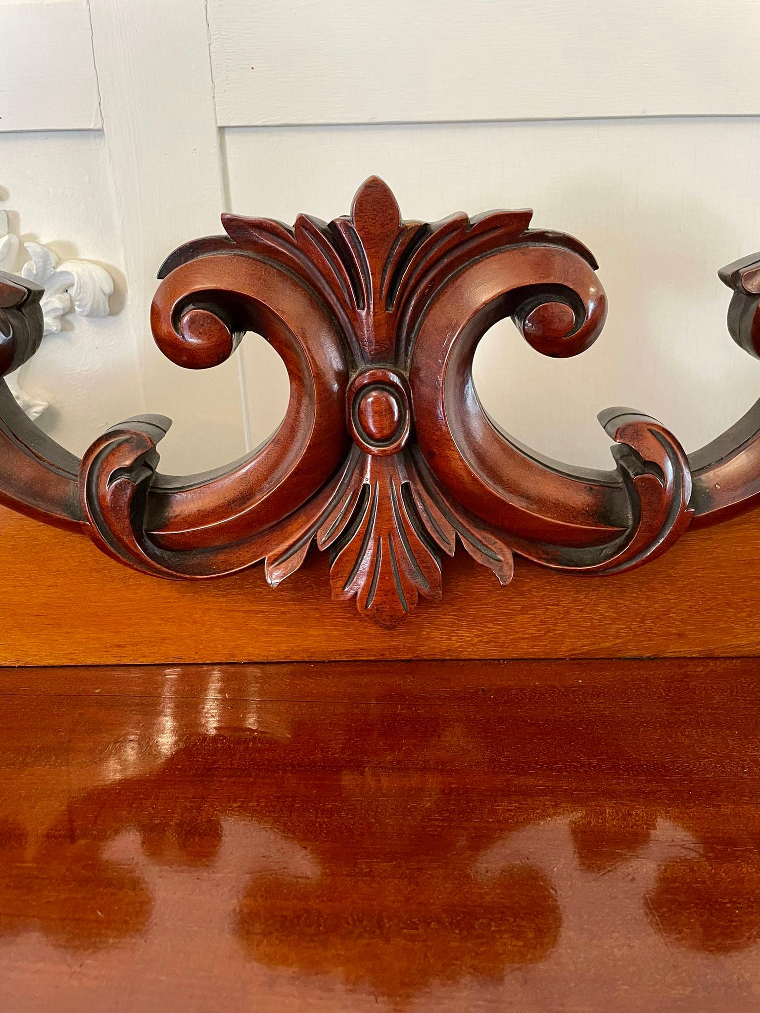 Antique Victorian Quality Carved Mahogany Sideboard  For Sale 3