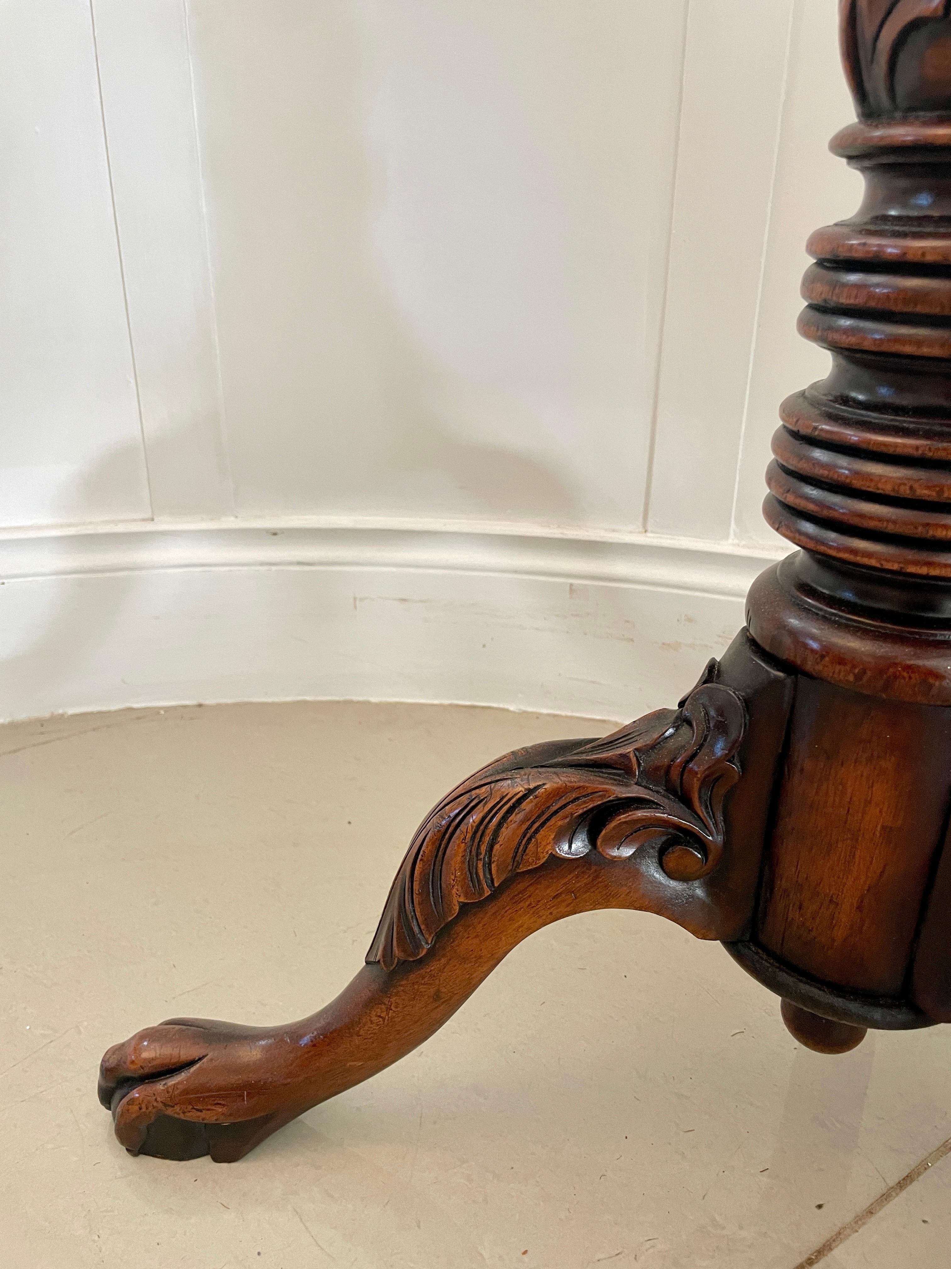 Antique Victorian Quality Carved Mahogany Torchere For Sale 5