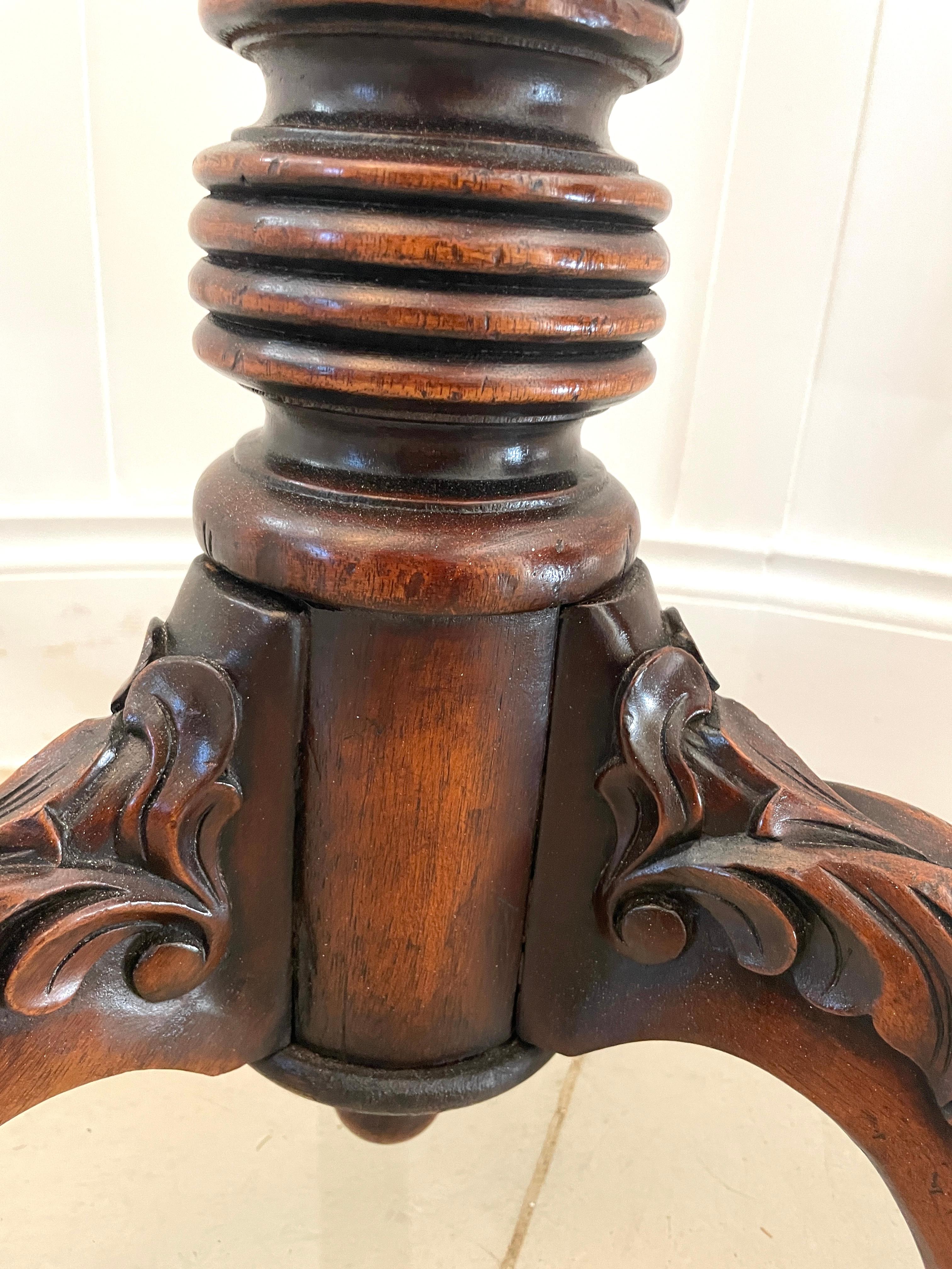 Antique Victorian Quality Carved Mahogany Torchere For Sale 2