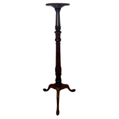 Antique Victorian quality carved mahogany torchere 