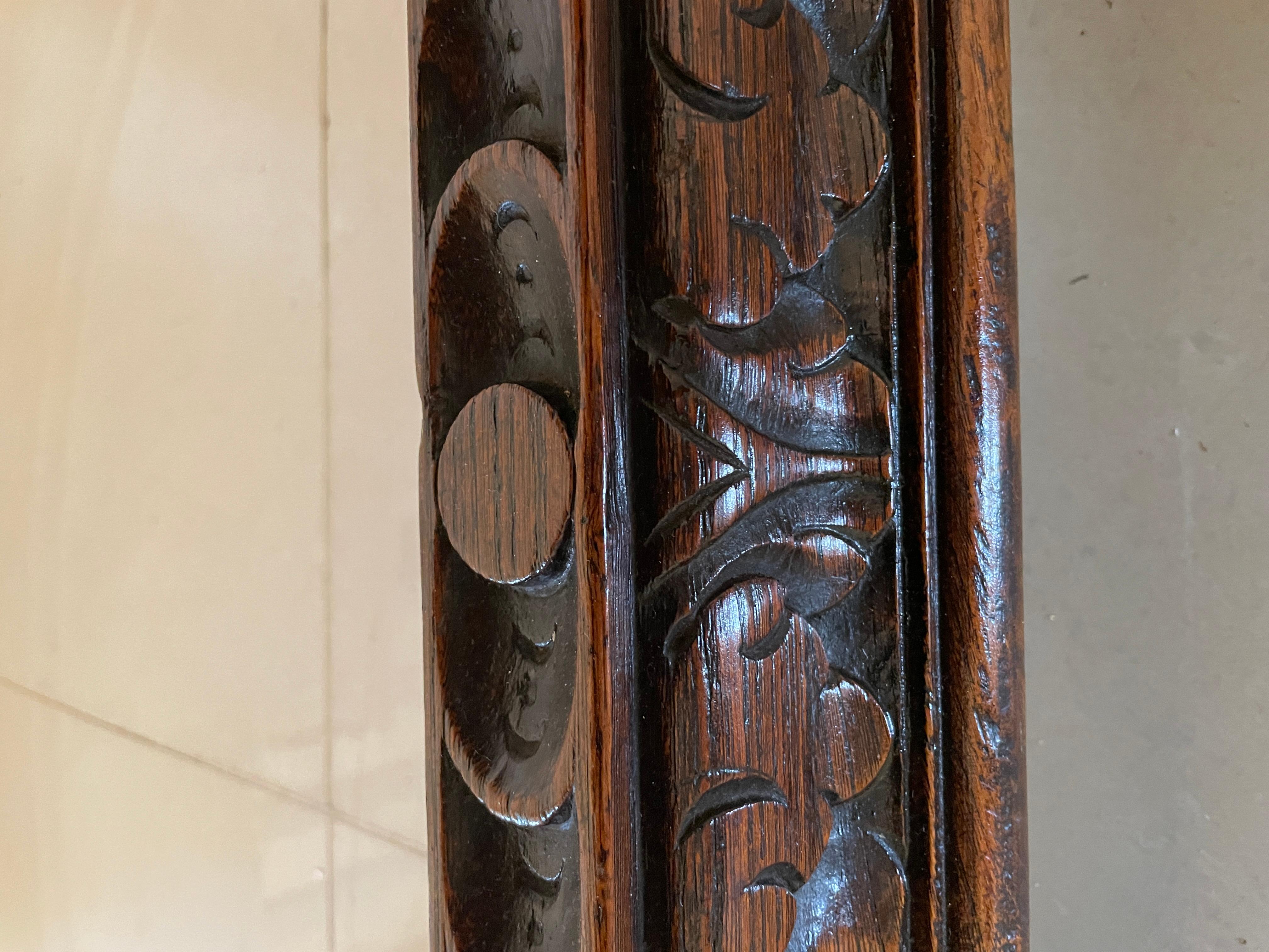 Antike viktorianische Qualitt geschnitzt Eiche freistehende Mitte Tisch im Angebot 3