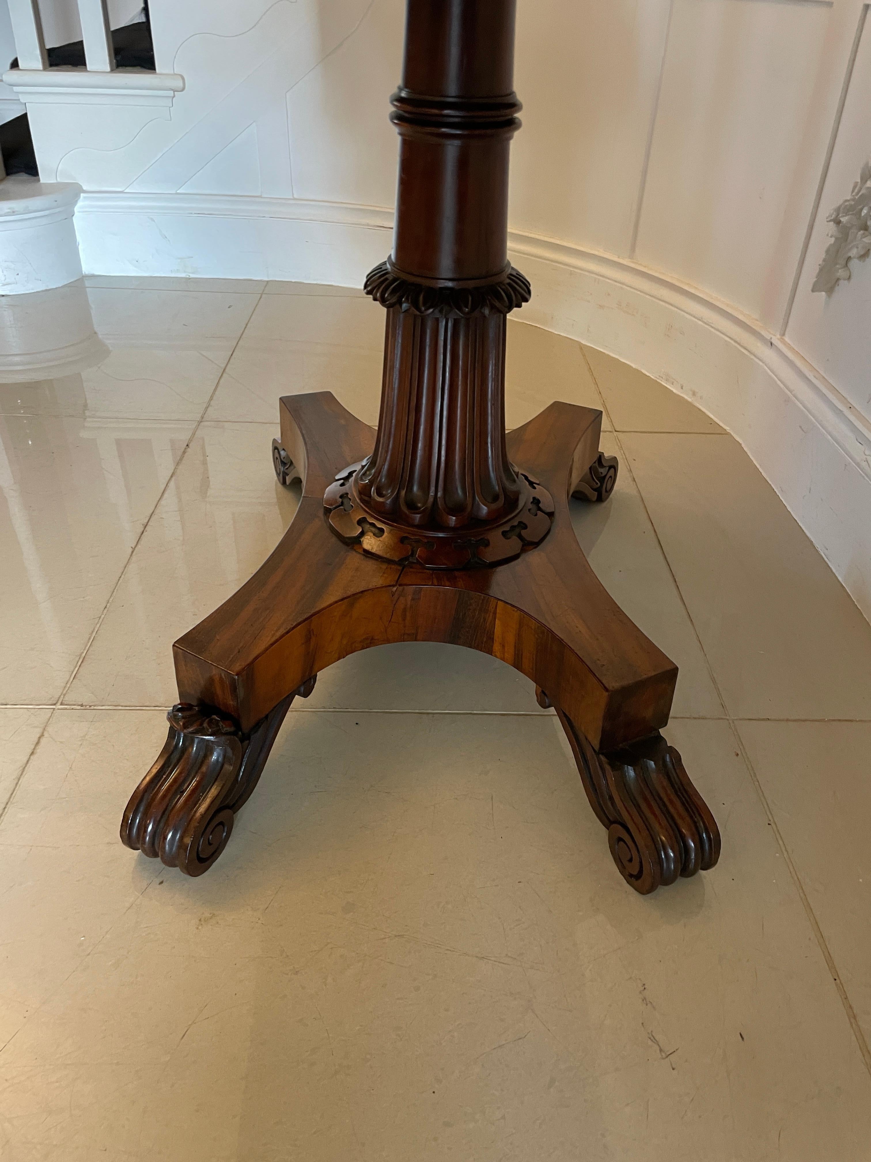 Other Antique Victorian Quality Carved Rosewood Card/Console Table For Sale